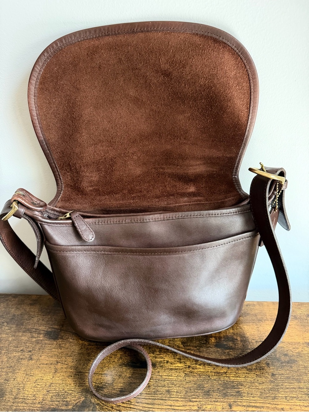 Vintage Coach Fletcher 4150 Brown Leather Crossbody Bag - Picture 6 of 15